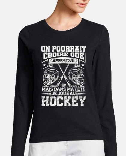T-shirt giocatore di hockey su ghiaccio partita