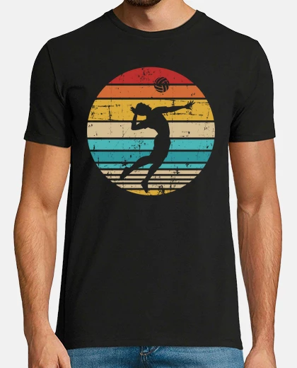 T-shirt giocatore di pallavolo vintage retrò