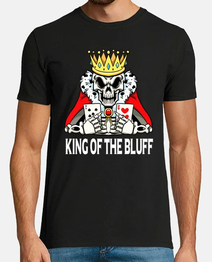 T-shirt giocatore di poker re delle carte da poker bluff poker