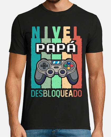 T-shirt giocatore festa del papà sbloccato a livello papà