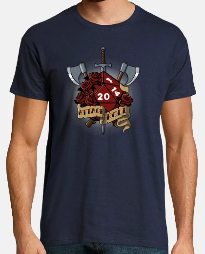 T-shirt giochi di ruolo attack l