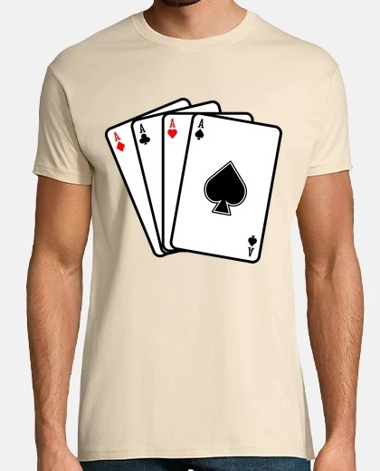 T-shirt Gioco di carte Belote quadrato degli as