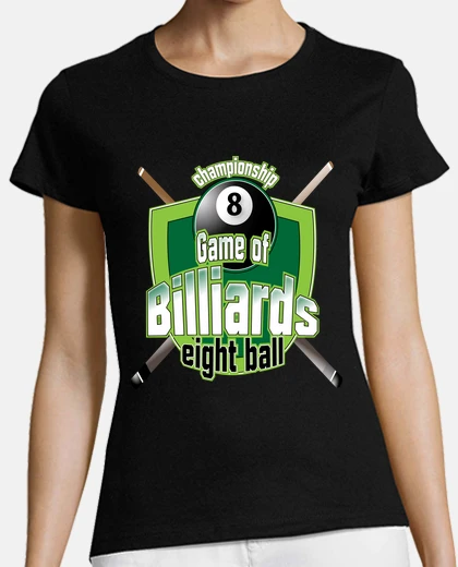 T-shirt gioco of biliardo otto ball ragazza