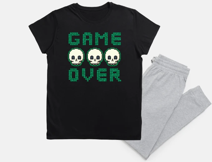 Pigiama gioco over gioco arcade pixel art