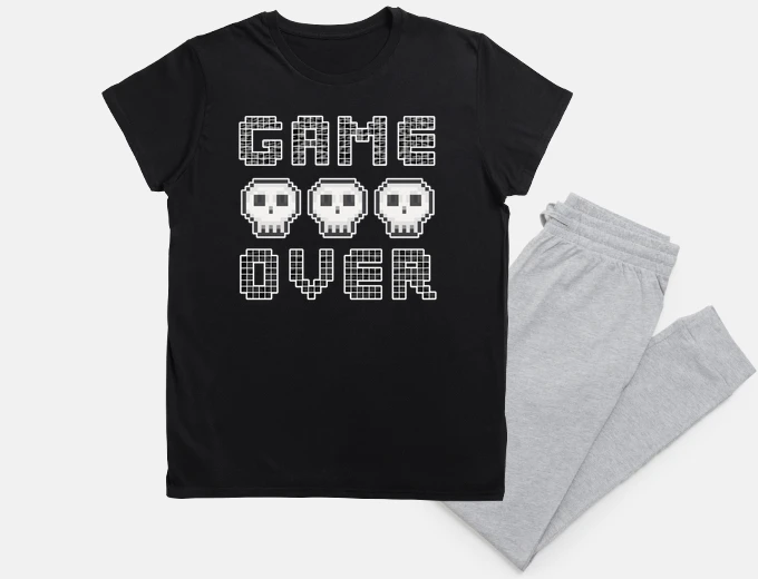 Pigiama gioco over gioco arcade pixel art