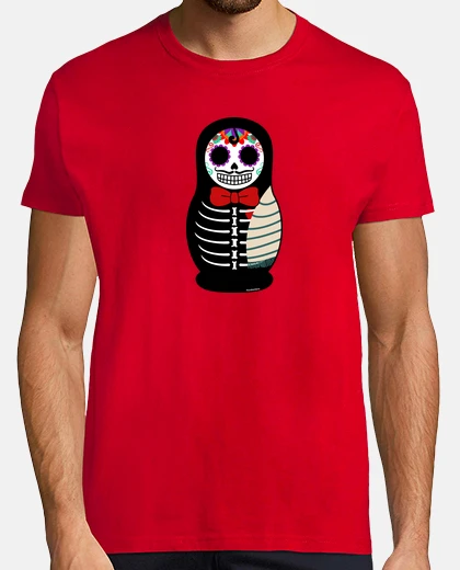 T-shirt giorno l'uomo matryoshka della los morte