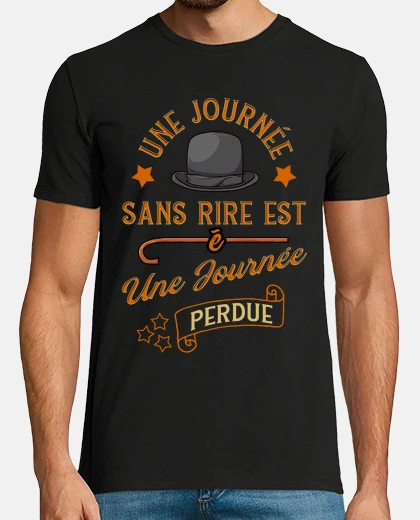 T-shirt giorno senza risate chaplin sprecato