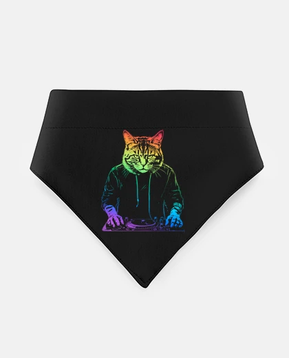 Mascotas giradischi cat dj fluo neon ibiza phuke