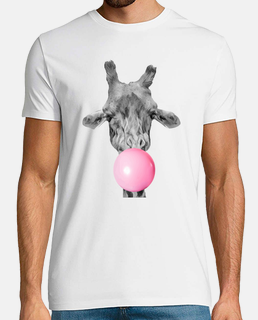 Girafe bulle de chewing gum Tee shirt homme, blanc, qualité supérieure
