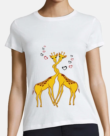 Tee-shirt girafes étreintes