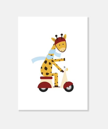 Stampa giraffa sul motorino
