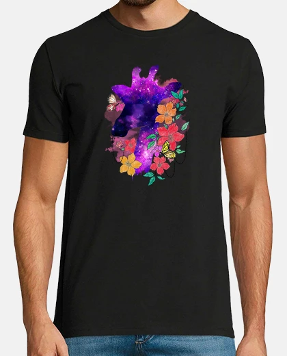 T-shirt giraffa viola