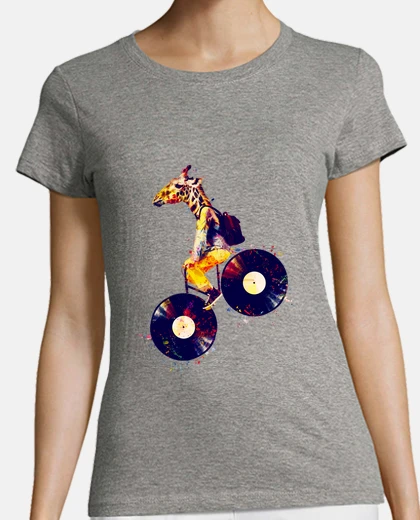 Tee-shirt giraffe velo vinyle street-art