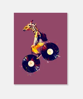 giraffe velo vinyle street-art