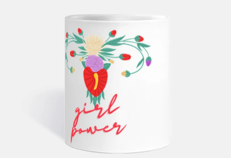 Cup girl power vagina in bloom