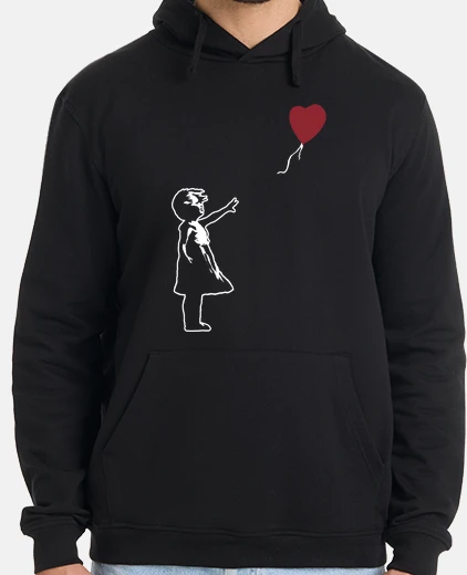 Hoodie girl with balloon (banksy)