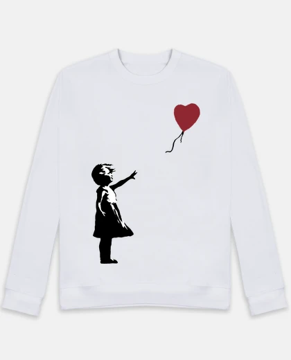 Hoodie girl with balloon (banksy)