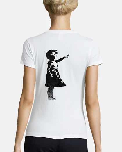 Playera Girl with balloon. corazón delante