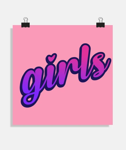 Poster Girls Neon Texst Gift
