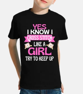 Girls Cross Stitch Funny Stitch Like A