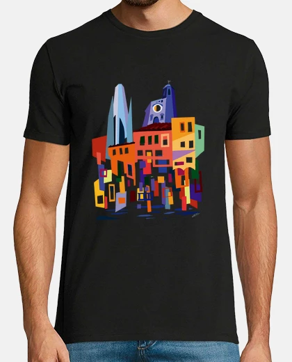 Camiseta Girona colors Hombre, manga corta
