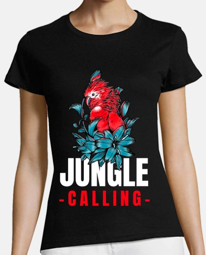 T-shirt giungla che chiama il viaggio del pappa