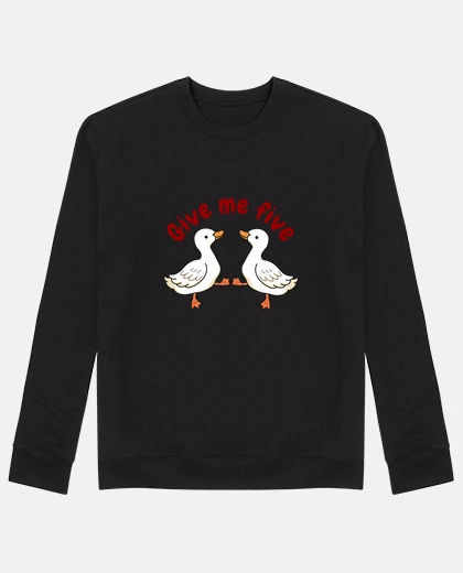 Give me five, sudadera sostenible unisex