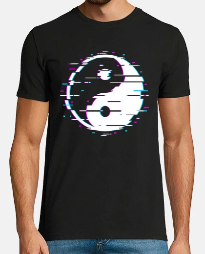 T-shirt glitch yin yang