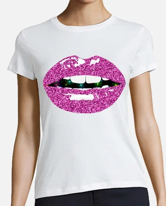 sparkly lips t shirt