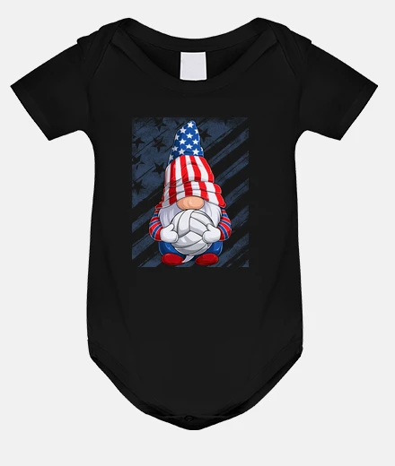 Kids gnome volleyball american flag