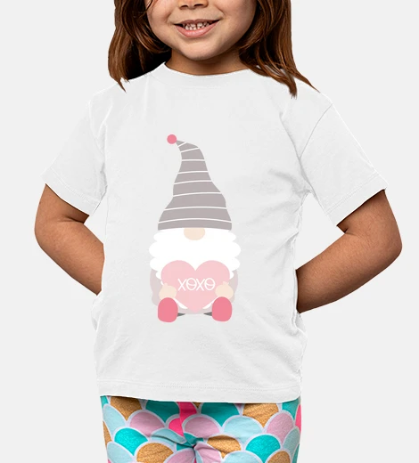 Kids gnome with heart - mc girl t t-shirt