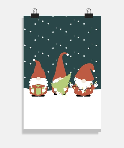 Poster gnomi natale - poster