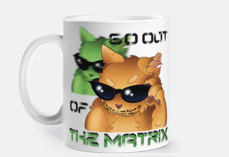 Cup go out of the matrix