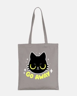 go away - cute angry black cat