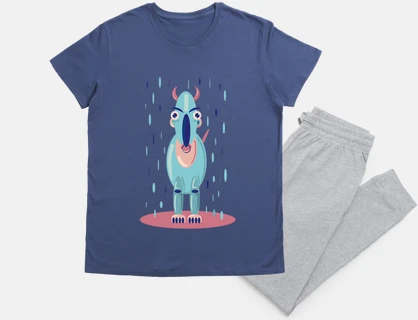 goat in the rain