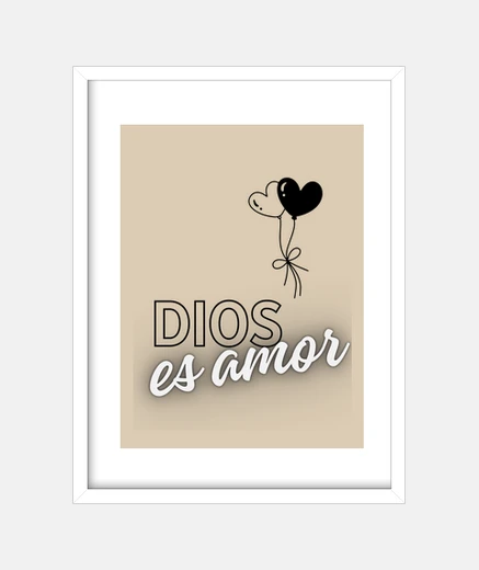 Framed god is love balloon