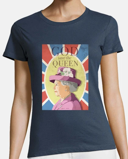 T-shirt god save the queen, woman