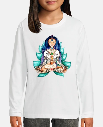 Kids goddess chakras child long sleeve