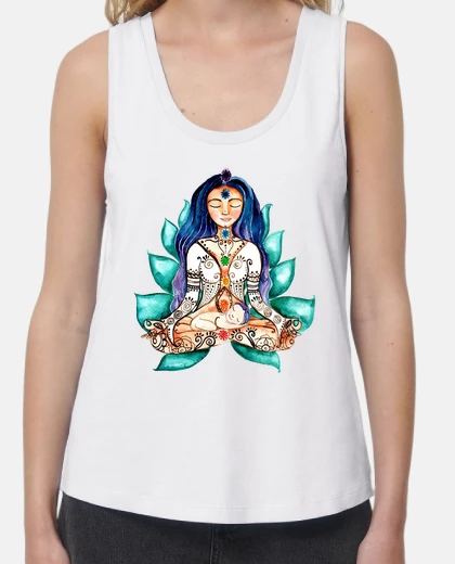 T-shirt goddess chakras woman wide strap