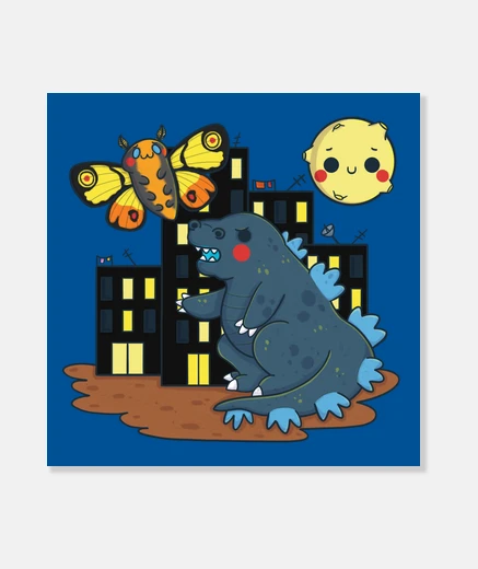 Wall godzilla vs mothra