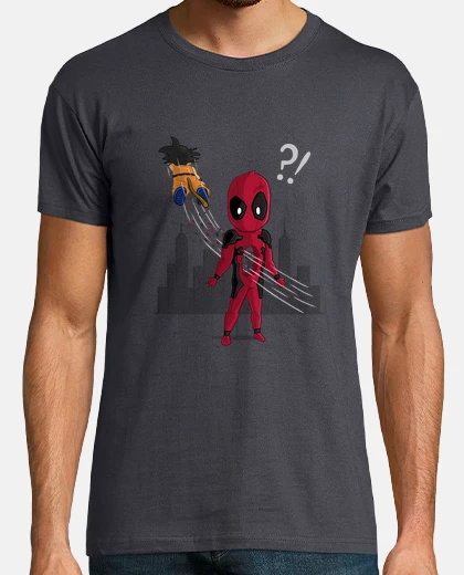 Camiseta Goku VS Deadpool