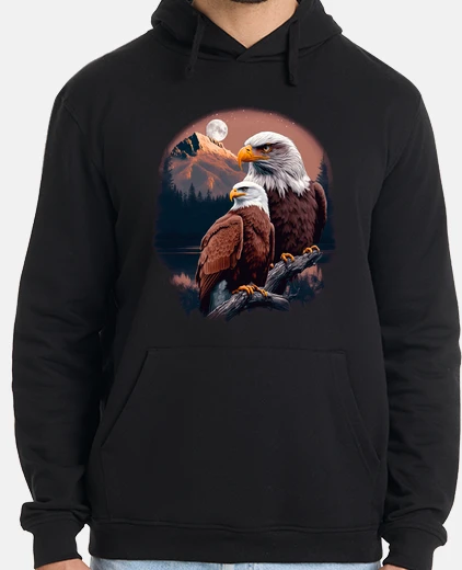 Hoodie golden eagles and mountains nature