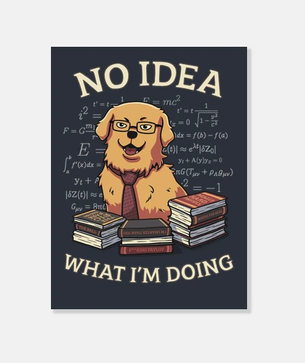 Wall golden retriever dog scientist