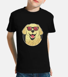 golden retriever portant des lunettes d