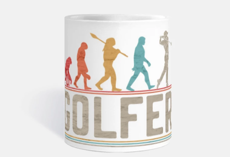 Cup golf evolution golfer golfing gift
