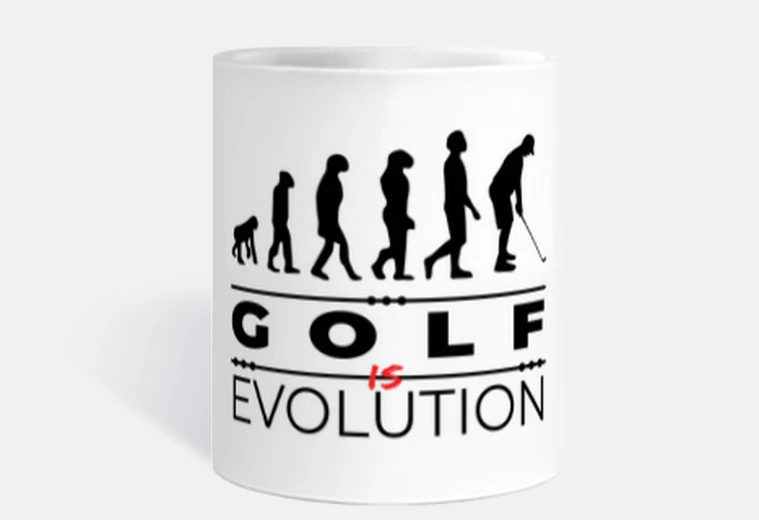 Cup golf is evolution message humor