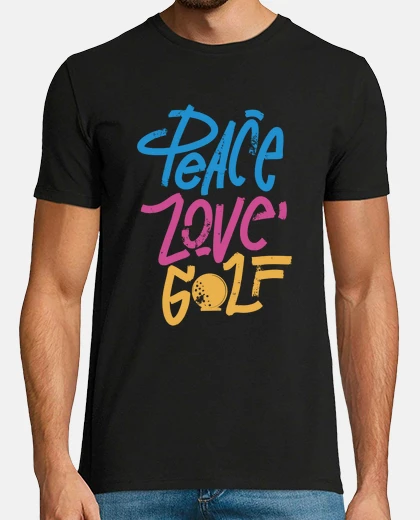 T-shirt golf pace amore no alla guerra