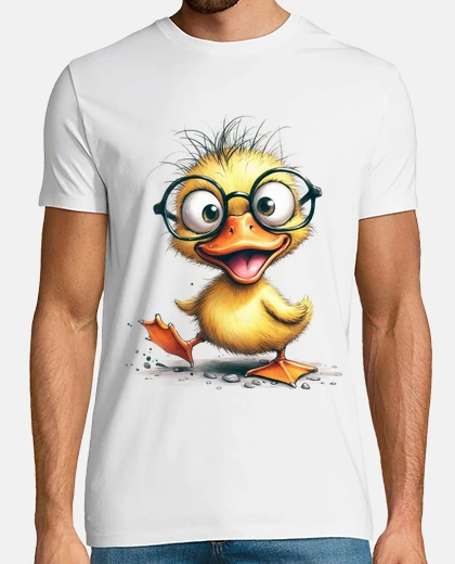 Tee-shirt gomme canard jaune humour funny