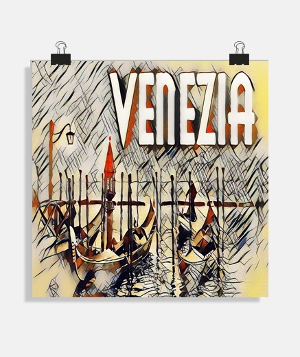 Poster Gondole di Venezia