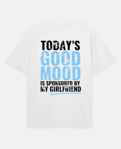Camiseta Good Mood Girlfriend - Camsieta Oversize